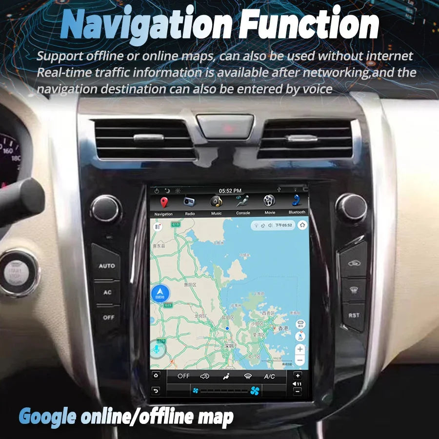 Wireless Carplay Android Screen For Nissan Teana Altima 2013-2016 Car Radio 4G GPS Navigat | AUTOKITSHOP