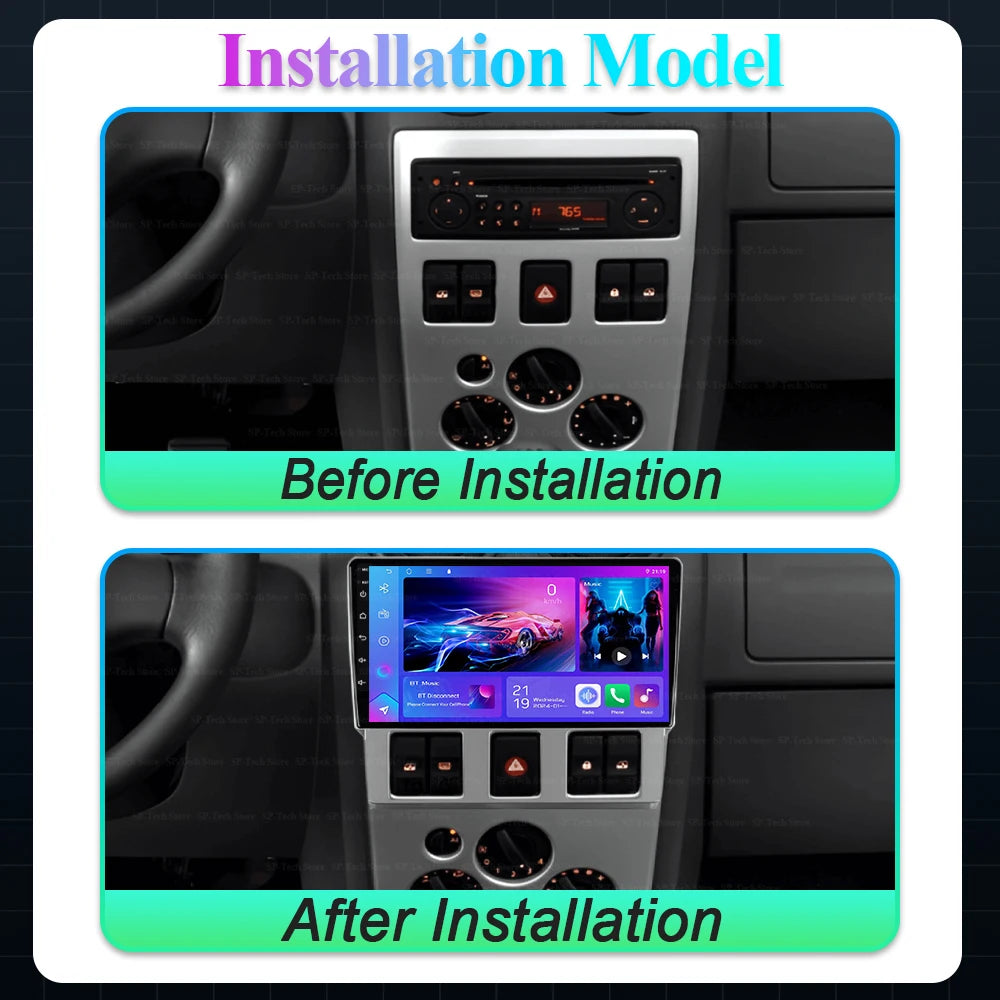 Android 16 For Renault Logan 1 2004-2009 Car Radio Android Auto Carplay Gps Navigation Mul | AUTOKITSHOP