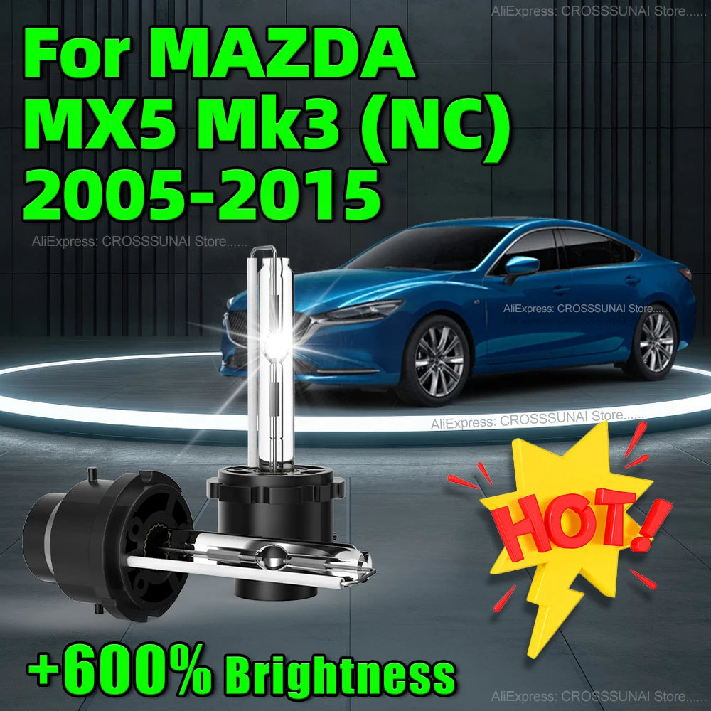 35W Xenon HID Car Lamp D2S 6000K Headlight For MAZDA MX5 Mk3 NC 2005 2006 2007 2008 2009 2
