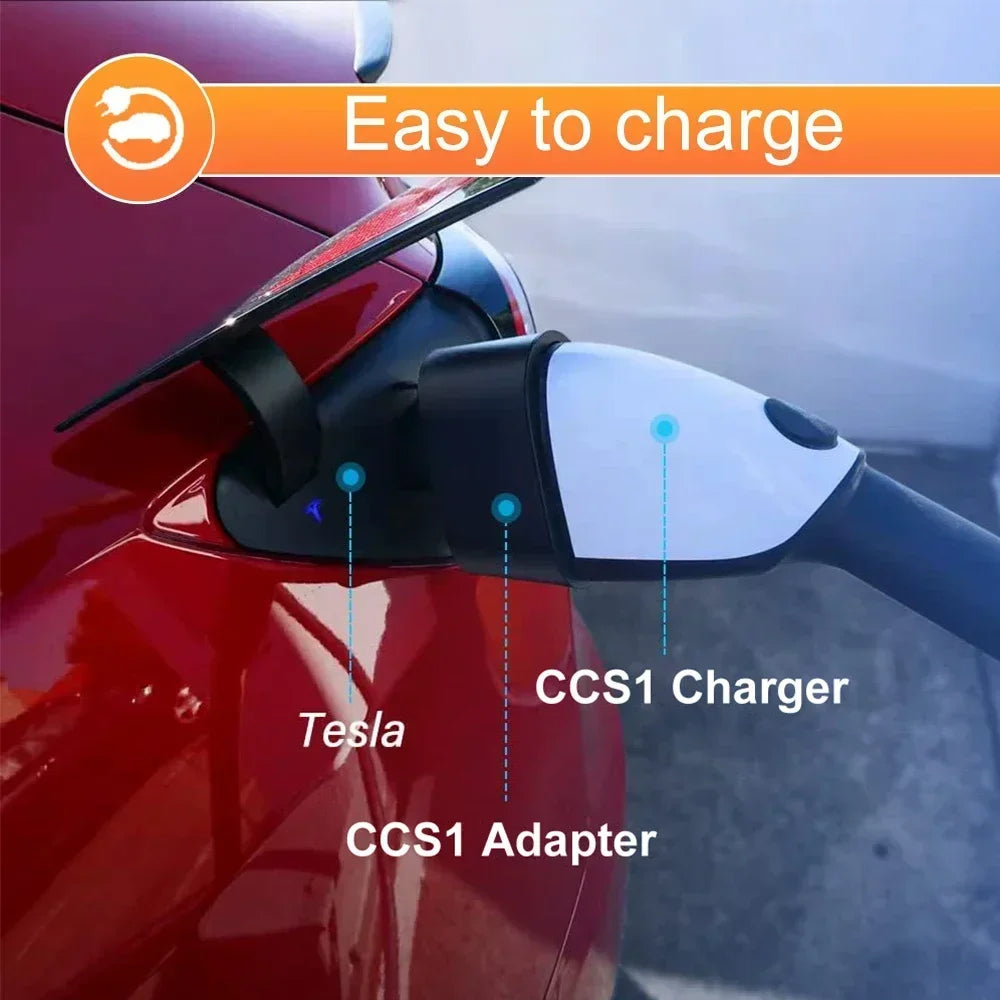 For Tesla Model 3/X/Y/S EV Charger DC Adapter CCS1 To Tesla 250KW Electric Vehic for Tesla Model 3 CCS1 - Automotive LED