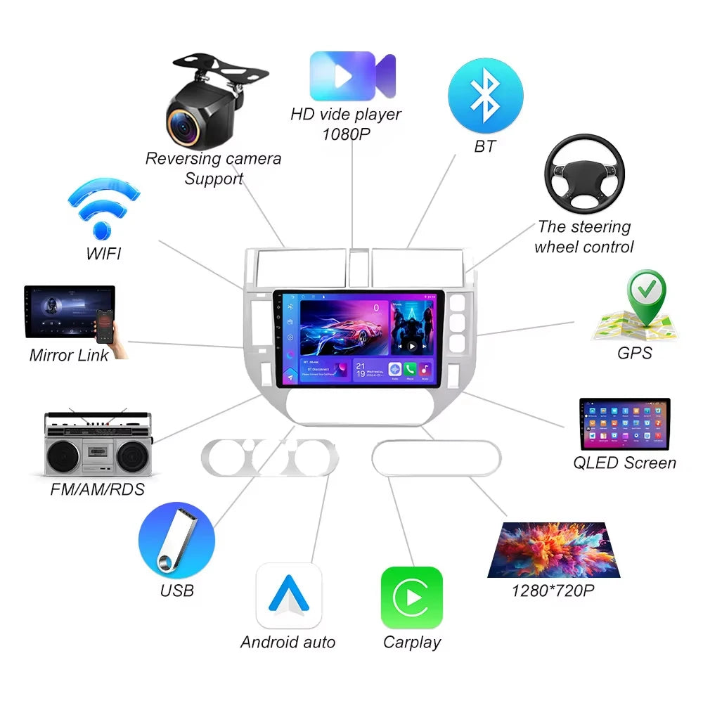 Android 16 For Ford Kuga Mk1 2008-2012 Car Radio Carplay Auto 5g Wifi Stereo Head Unit Vid | AUTOKITSHOP