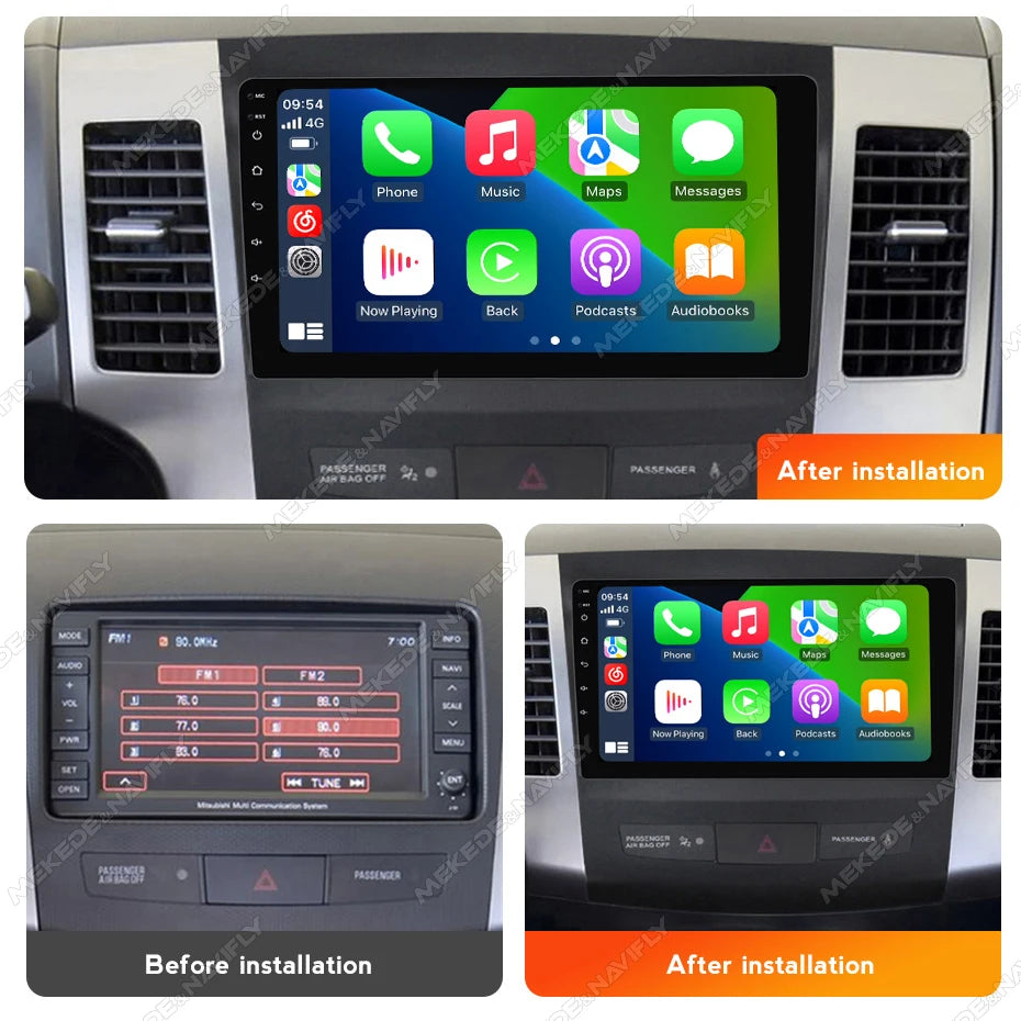 IPS Touch screen 9inch Car Radio For Mitsubishi Outlander 2 CW0W 2005-2013 Citroen C-Cross