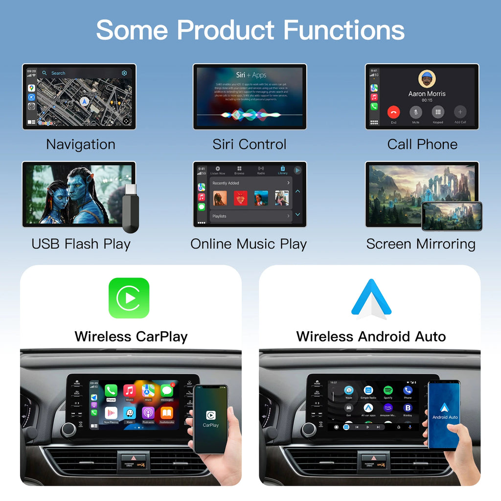 CARABC Wireless Carplay Android Auto Mirror Link for Honda Accord INSPIRE 2017-2020 GPS Na