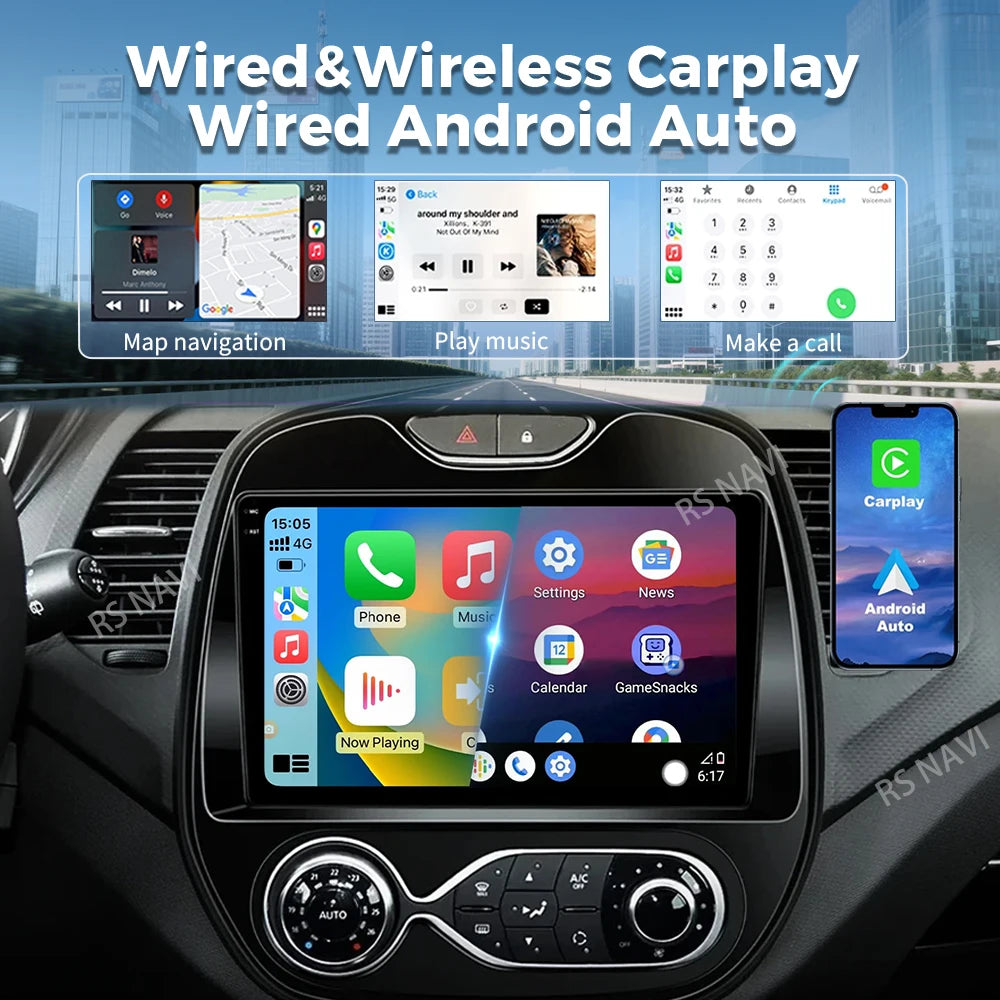 Qualcomm Android 16 For Renault Kaptur Captur Clio Samsung QM3 2013 2014 2015 2016 Car Rad