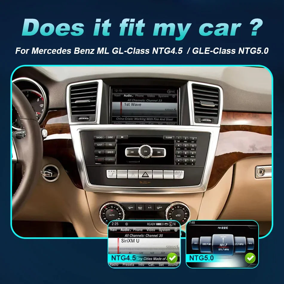 Android 14 Car Radio For Mercedes Benz ML GL GLE Class W166 X166 GPS Wireless Android Auto