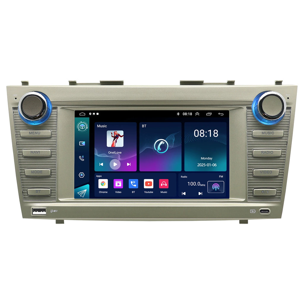 7" Android Car Radio GPS for Camry 2006-2011 - Wireless CarPlay Android Auto Bluetooth Steering Control