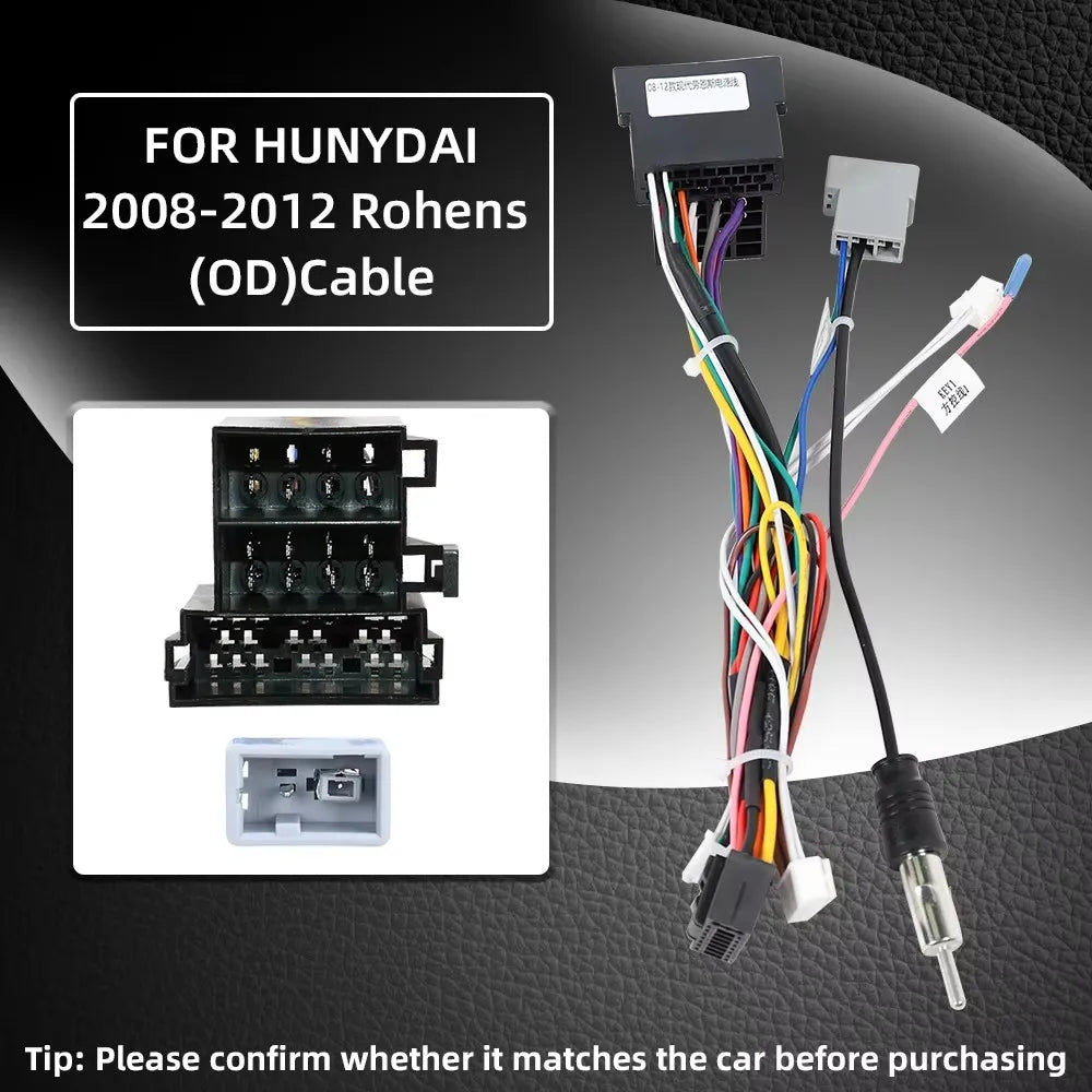 For HYUNDAI KIA Series Cables Car Radio Android Stereo Audio Screen Multimedia Video Playe
