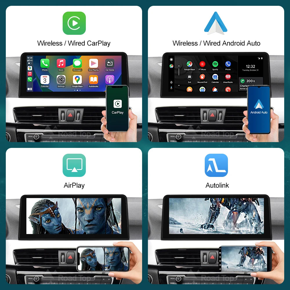RoadTop 12.3' Wireless Carplay Car Multimedia Touch Screen For BMW X1 F48 2015-2017 NBT iD