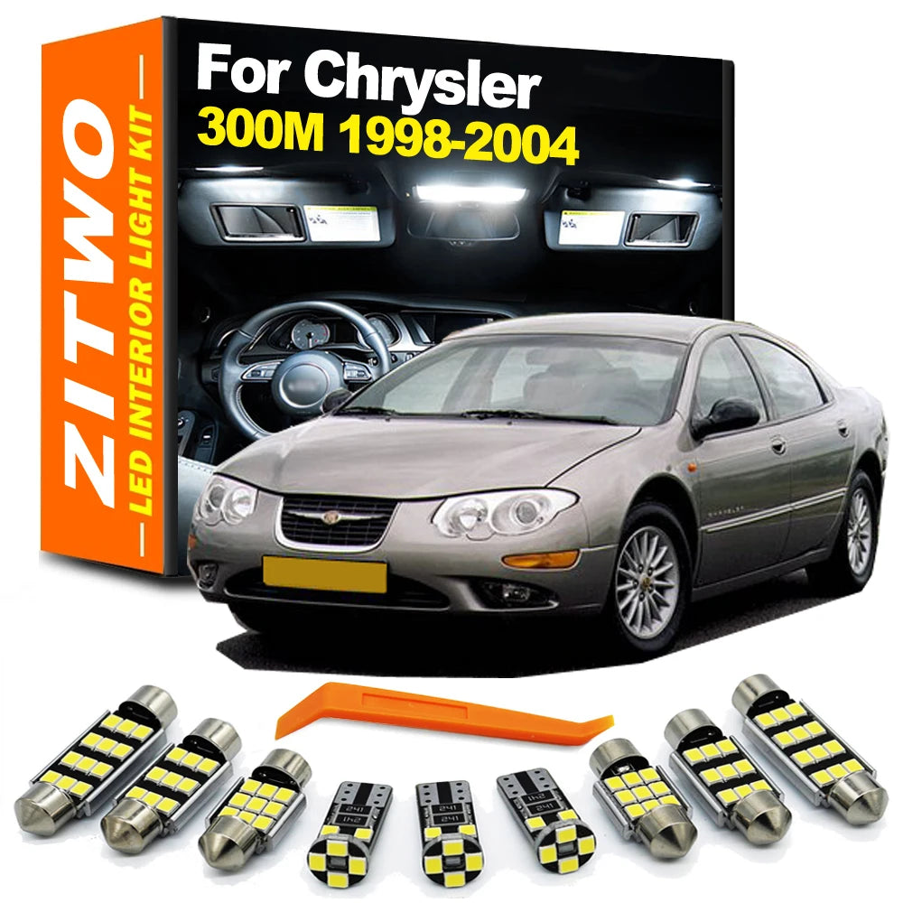 ZITWO 16Pcs LED Bulb Interior Light Kit For Chrysler 300M 1998 1999 2000 2001 2002 2003 2004 Dom - Canbus LED Car Light