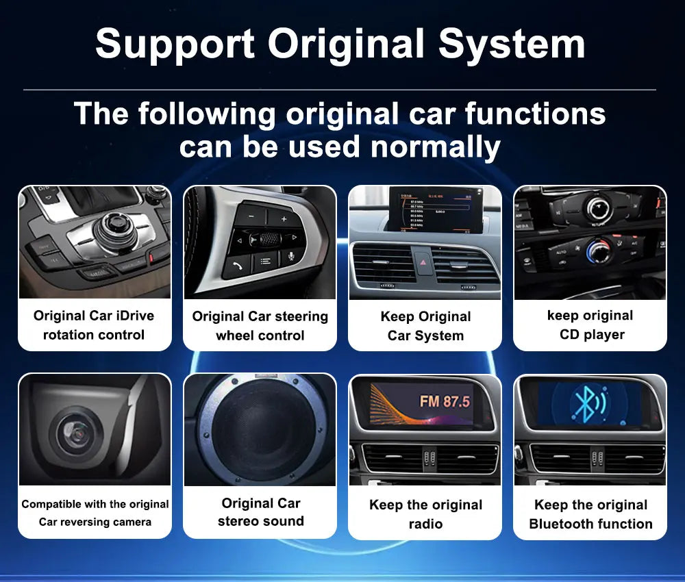 for Audi Q3 2011 - 2018 Android 15 System BT GPS 4G WiFi 8 inch Car Multimedia Video Radio