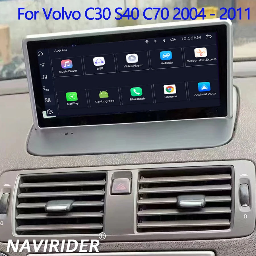 8.8" Qled Screen 256GB Android 15 Car Radio Multimedia For VOLVO C30 S40 C70 2004 - 2011 N