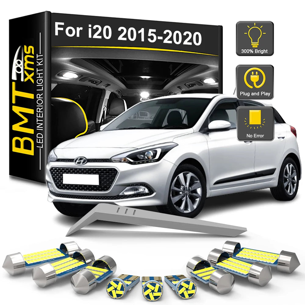 11-Piece LED Interior Light Kit for Hyundai i20 - Canbus Error-Free Bulbs | AUTOKITSHOP