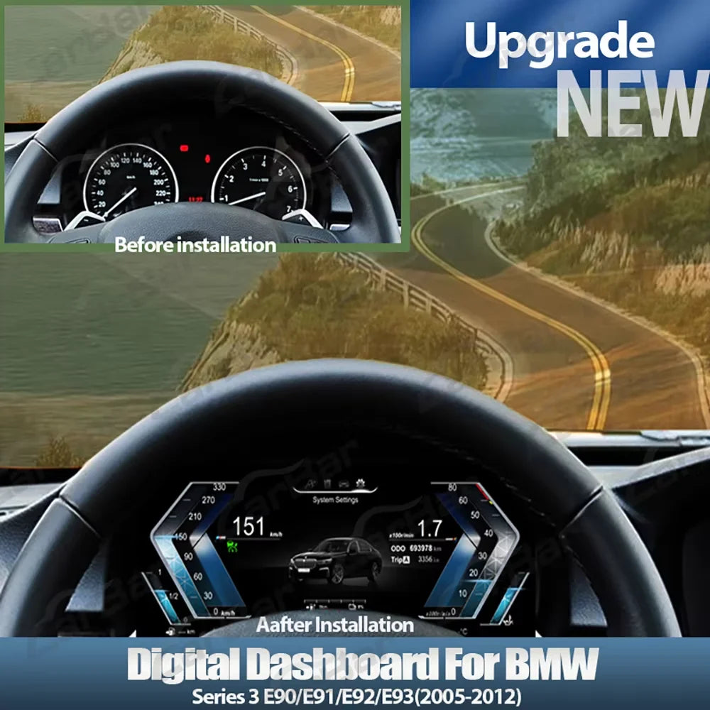 Gg 12.3inch For Bmw 3series E90 E91 E92 E93 2004 2005 2006 2007 2008 2009 2010 Digital Das