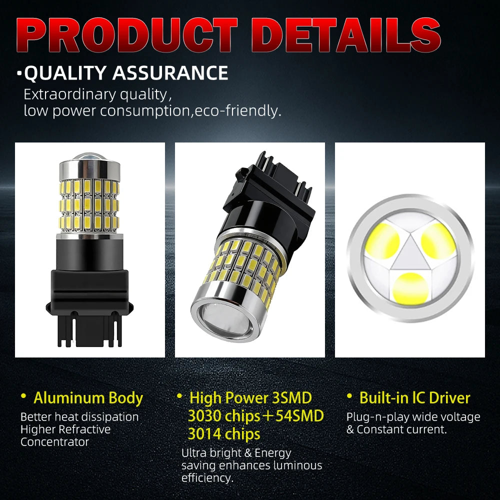 3157 Projector Lens Bulb Canbus LED Daytime Running Light Mini Size 1:1 Design For Jeep Gr
