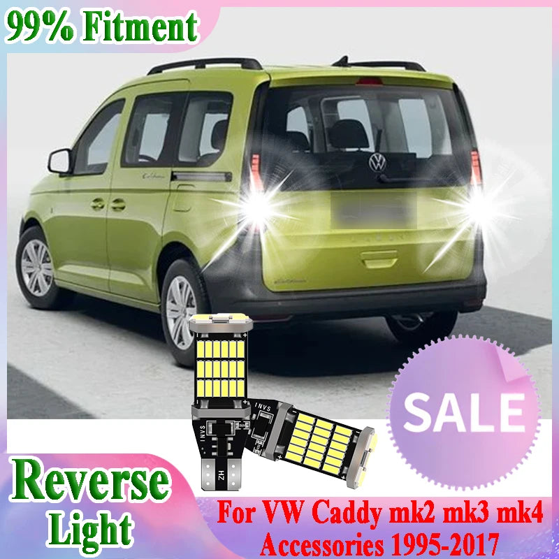 T15 W16W Car LED Reverse Light 6000K White CSP Chips For VW Volkswagen Caddy MK2 MK3 MK4 A