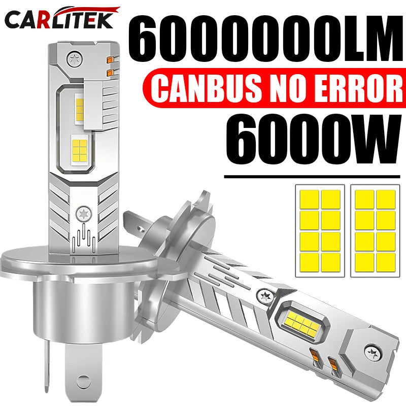 6000000LM H4 LED Headlight Canbus 6000W H1 H7 H11 H8 H9 9005 HB3 9006 HB4 9012 Led Auto He