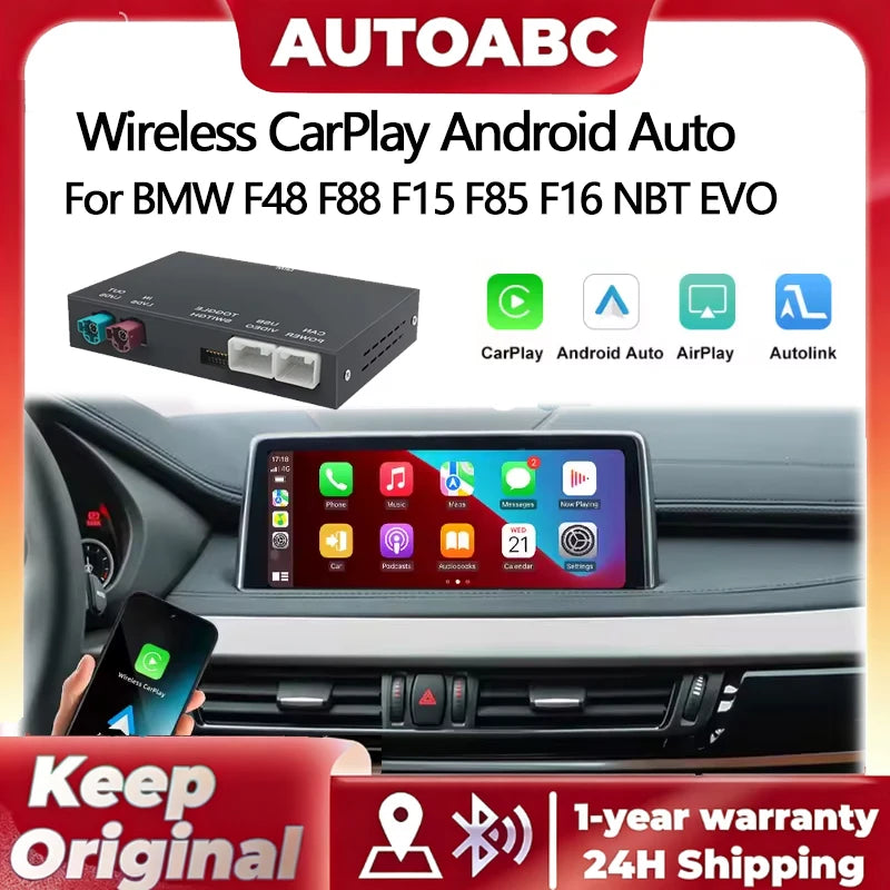 For BMW F48 F88 F15 F85 F16 NBT EVO system Wireless CarPlay Android Auto ModuleWith Blueto | AUTOKITSHOP