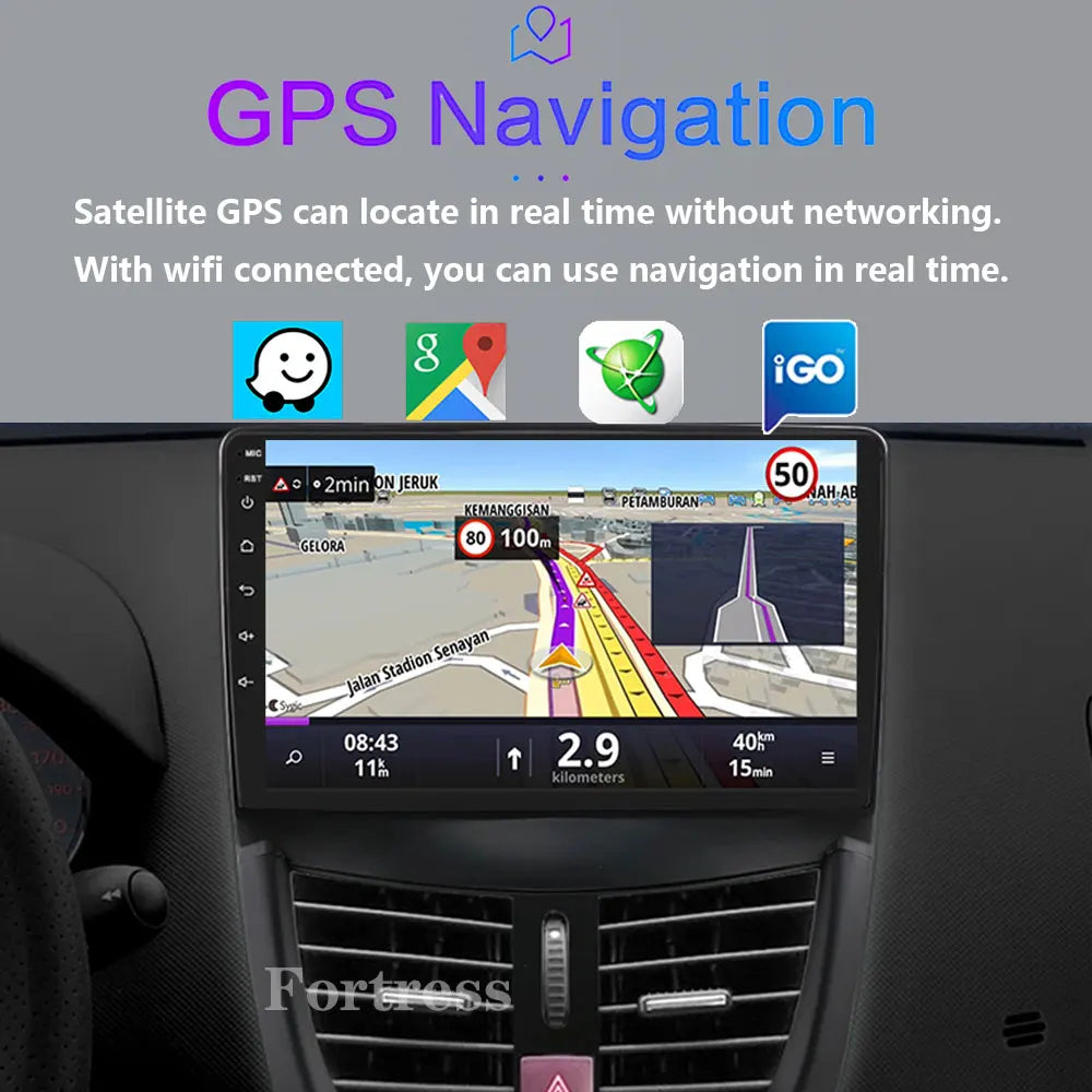 Android 16 Carplay Auto 2K Screen Car Radio BT Multimedia Player For Peugeot 207 CC 207CC