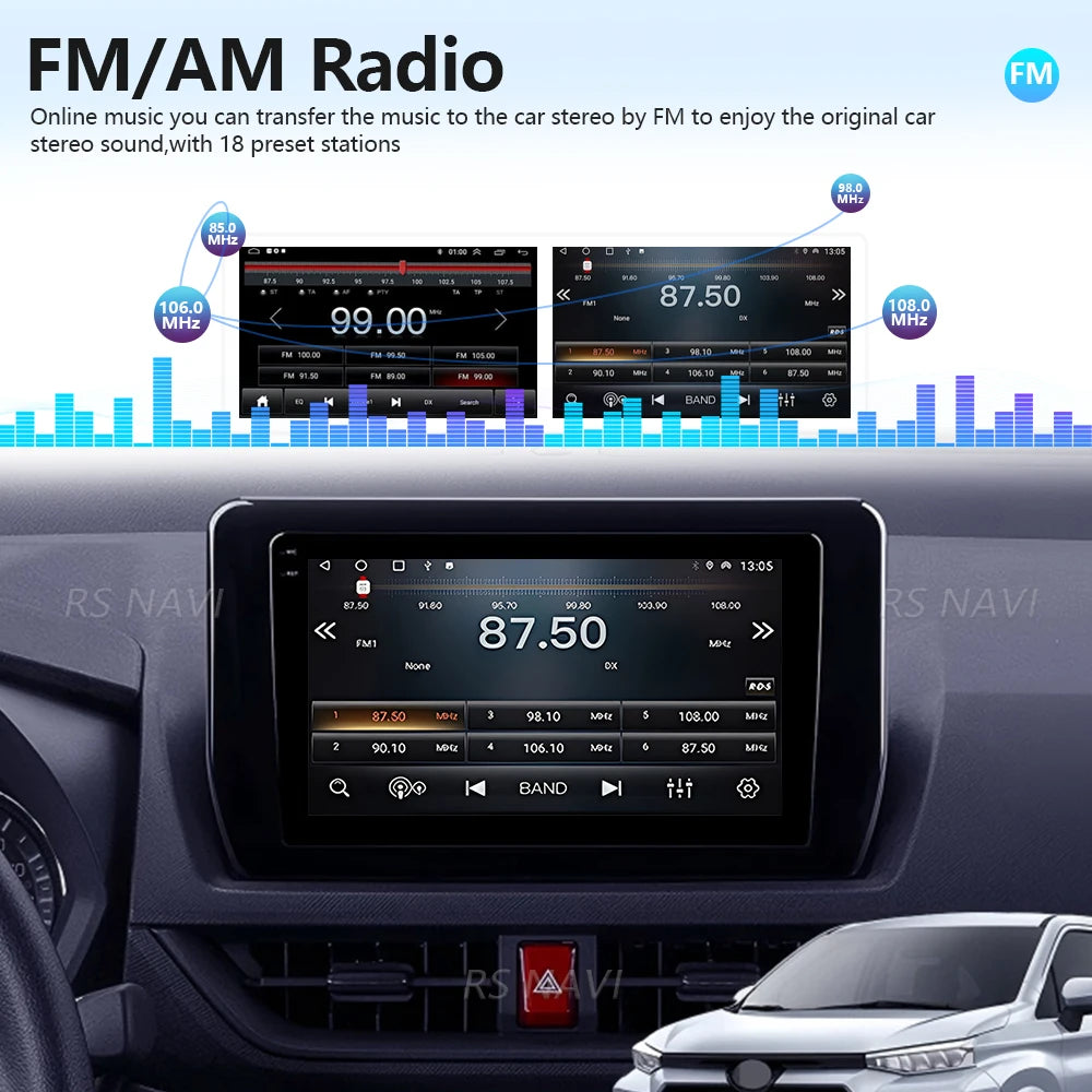 Android 16 Carplay Auto Qualcomm 2K QLED Screen Car Radio Player For Toyota Avanza Veloz 2