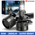 BEVINSEE H4 H7 LED Headlight Bulbs CANBUS 150W 28000LM Super Bright H11 9005 HB3 9006 HB4