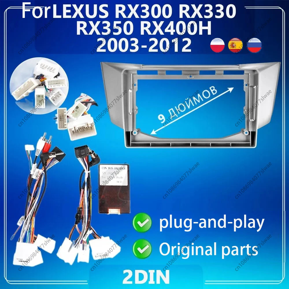 9 inch For LEXUS RX300 RX330 RX350 RX400H 2003-2012 Car Radio Fascias Android Stereo 2din