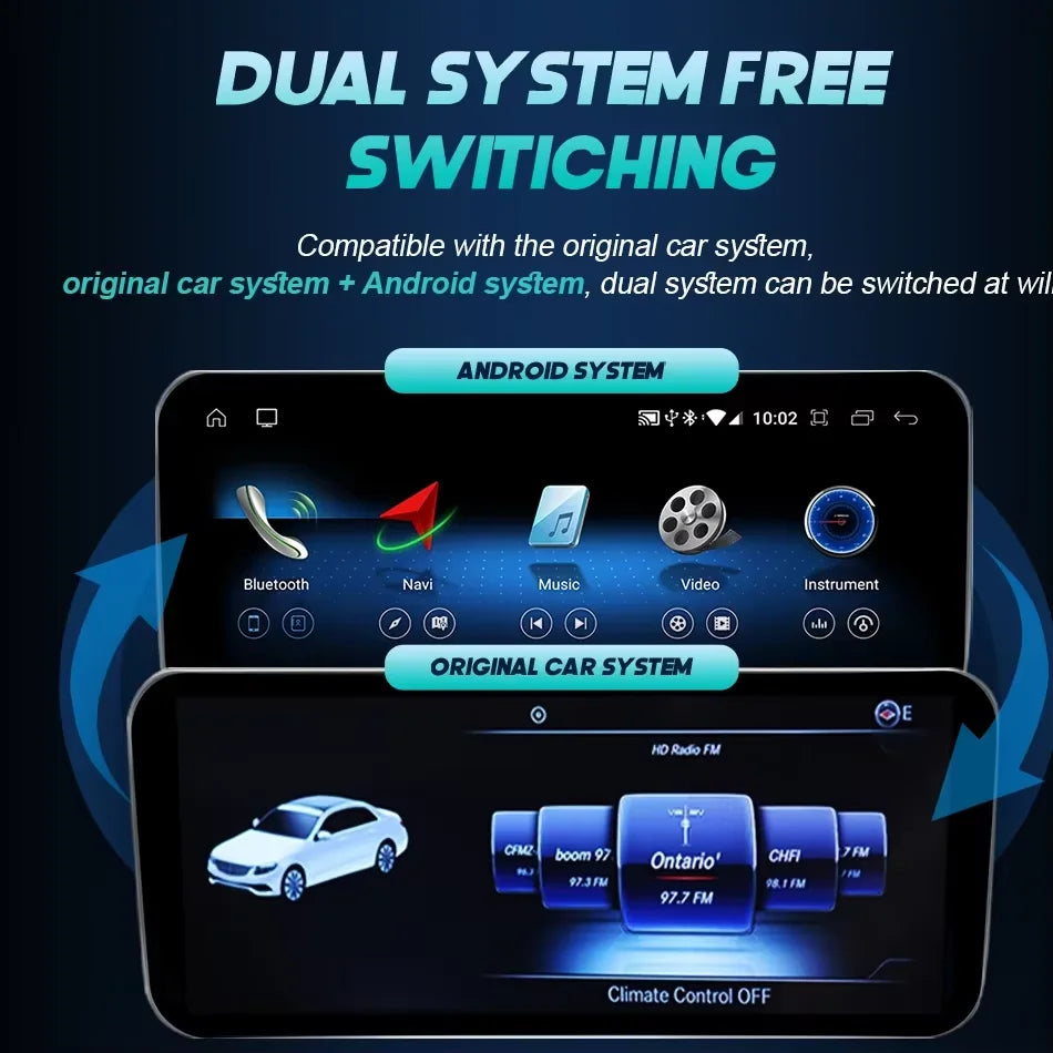 Auto Android 14 Car Screen Player For Mercedes Benz X V Class W446 W447 2015-2018 Wireless