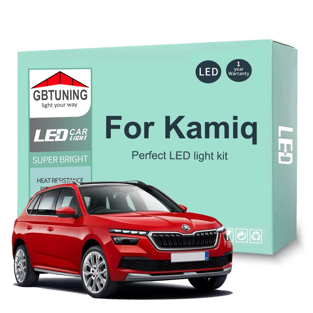 9-Piece LED Interior Light Kit for Skoda Kamiq - Canbus Error-Free Bulbs | AUTOKITSHOP