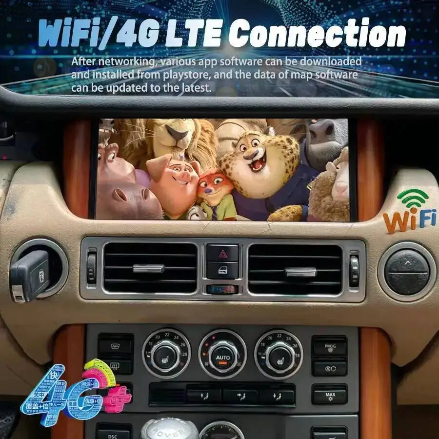 10.25" Android 15 GPS Navigation For Land Range Rover V8 L322 2002-2012 Car Radio Multimed | AUTOKITSHOP