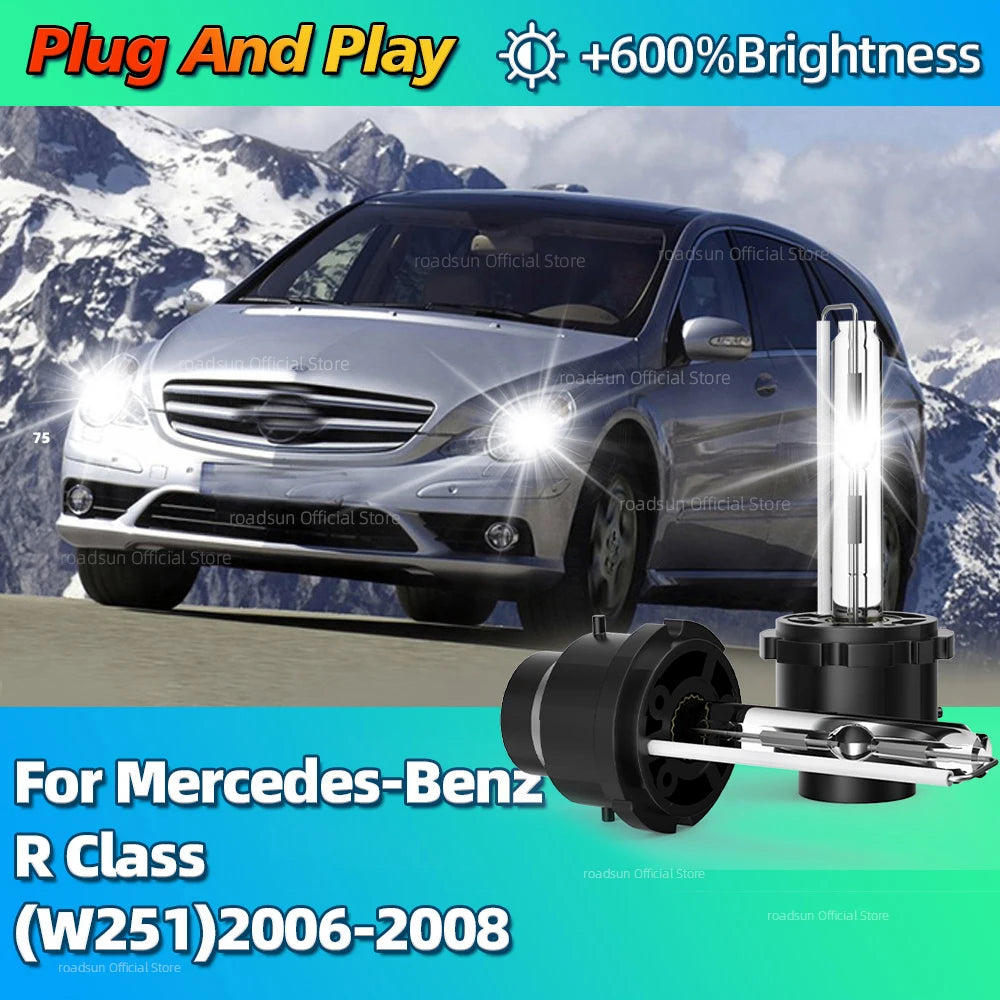 Xenon 35W HID lamps Car Headlight Lamp Replacement 6000K For Mercedes-Benz R Class W251 R2