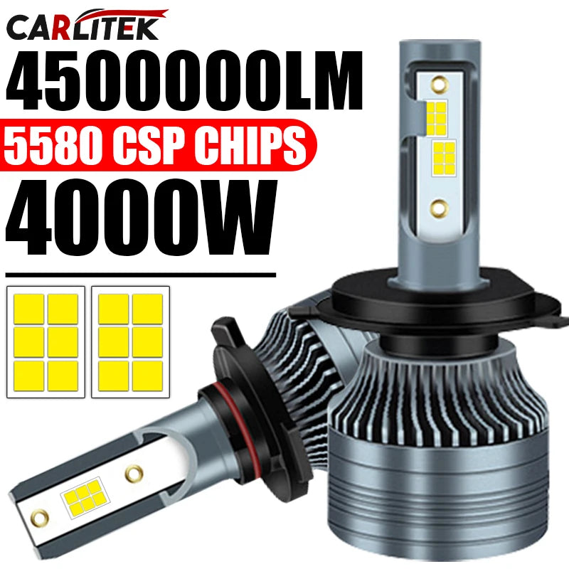 4500000LM H7 H11 LED Bulbs Headlight 0000W for Car Headlamp H4 H1 H8 H9 9005 9006 HB3 HB4