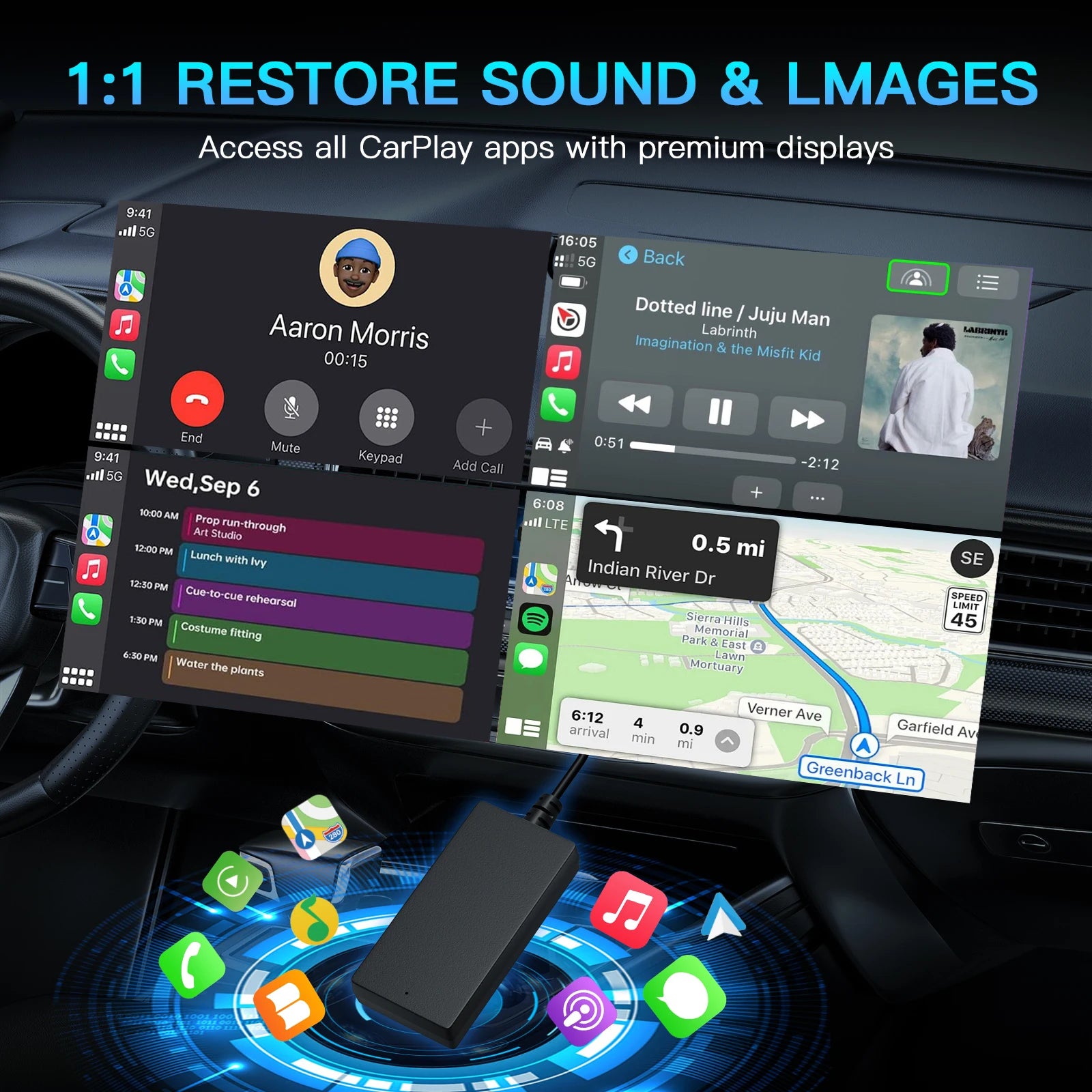 Carbitlink Smartlink Phonelink Easy to Wireless CarPlay Android Auto Adapter for JAC Geely
