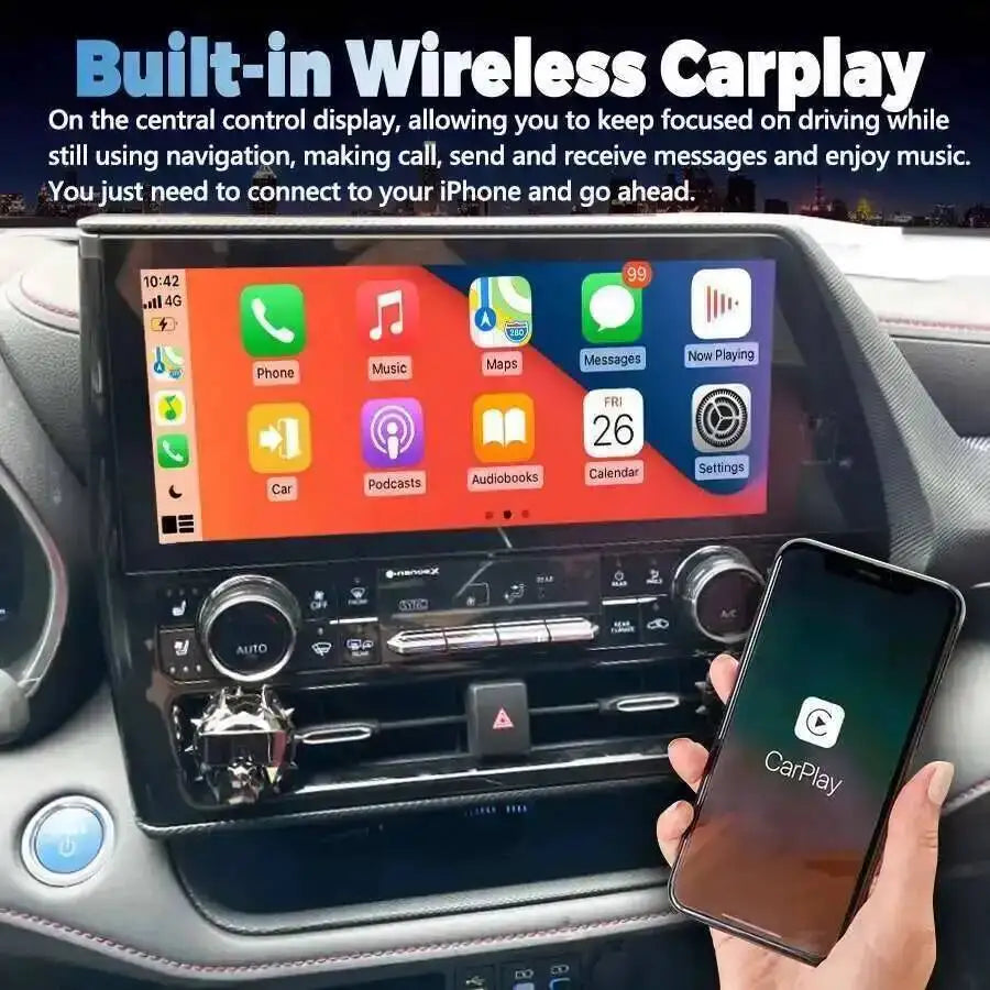 Radio Android 15 Car Multimedia Video Player For TOYOTA Highlander Crown Kulger Gxl 2021 2