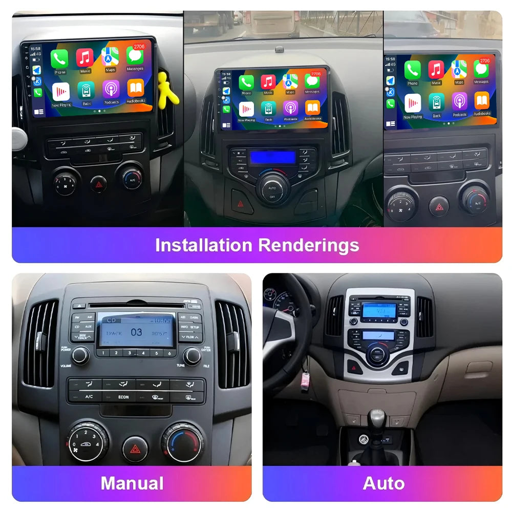 9 Inch 4G+WIFI For Hyundai I30 1 FD 2007-2012 Android 16 Auto Radio Car Multimedia Video P