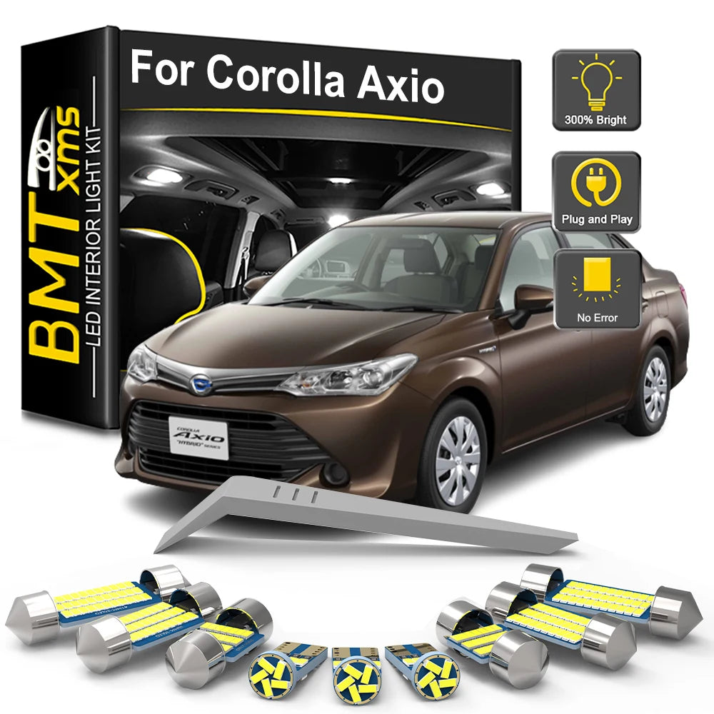 LED Interior Light Kit for Toyota Corolla Axio 2006-2009 - Canbus Dome Map Door Trunk Bulbs | AUTOKITSHOP
