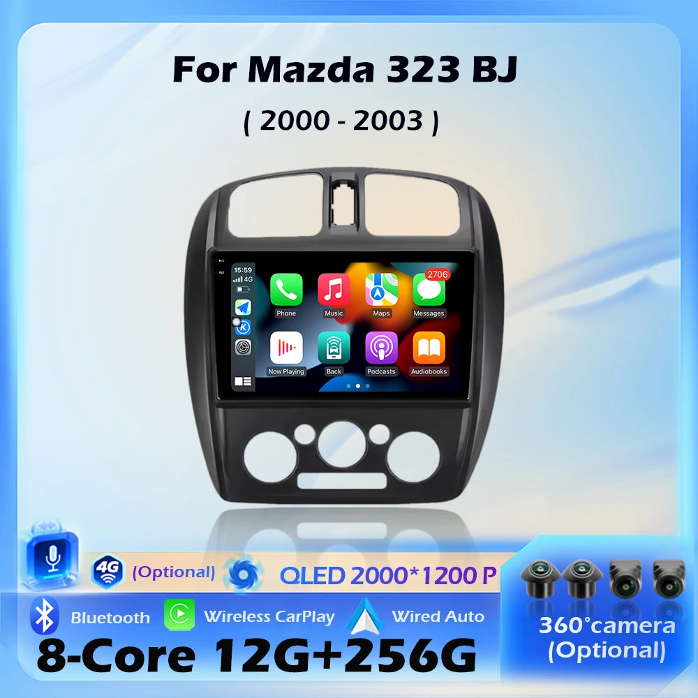 For Mazda 323 BJ 2000 - 2003 Car Radio Multimedia Video Player Android 16 Wireless CarPlay