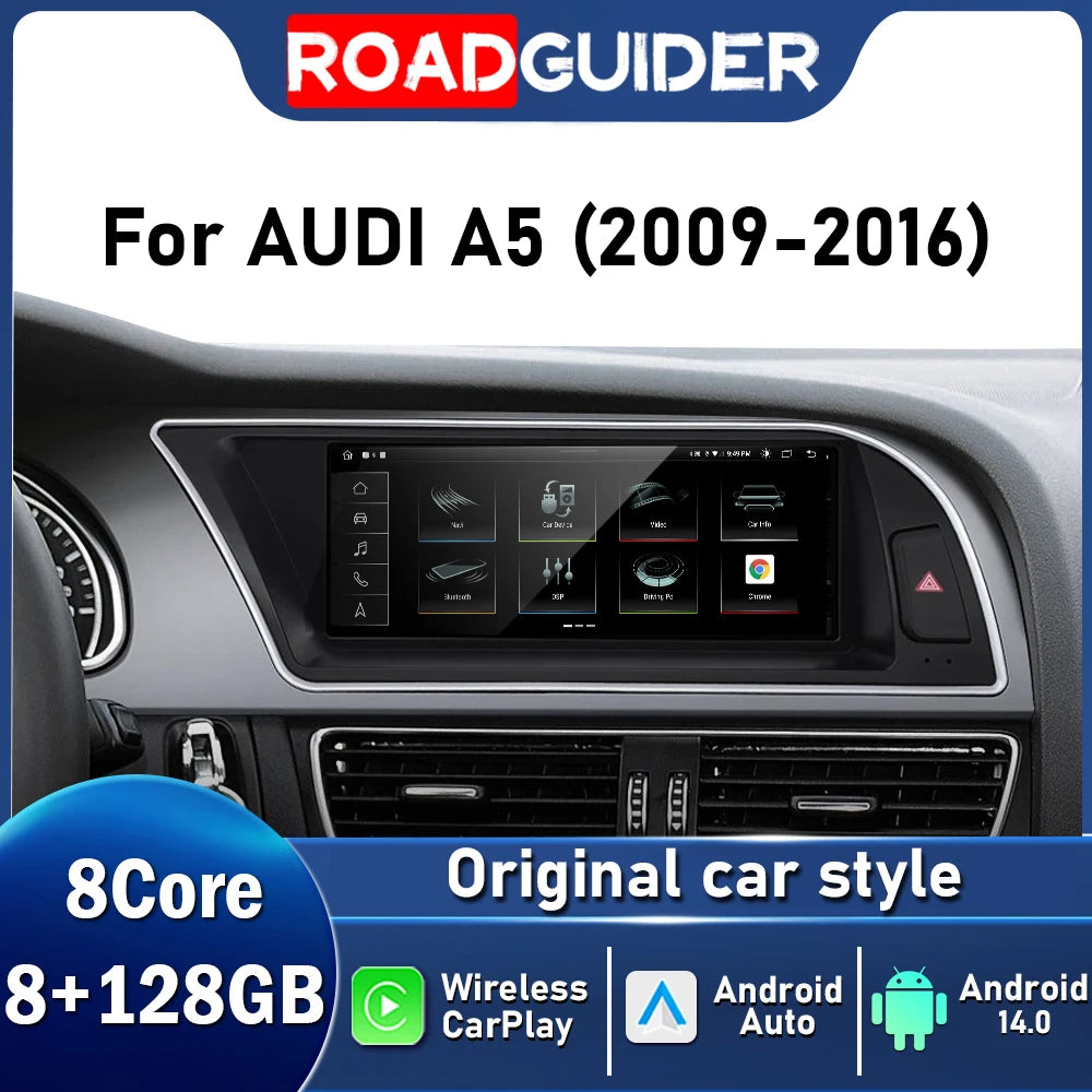 8.8inch Car Multimedia Player Stereo For Audi A5 2009 2010 2011 2012 2013 -2016 Android 14