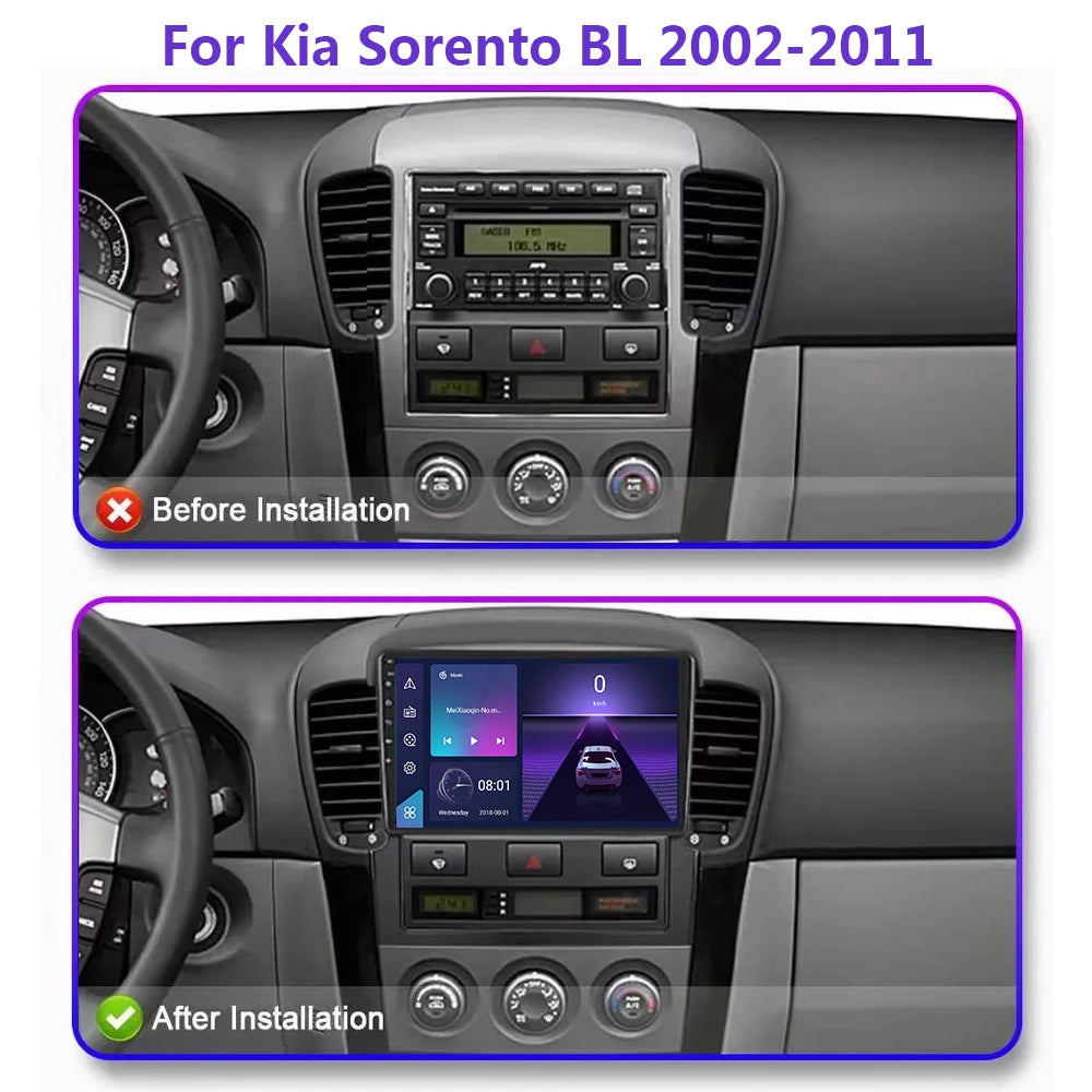 Android 16 For Kia Sorento BL 2002 2003 2004 2005 2006 2007 2008-2011 Car Radio Multimedia
