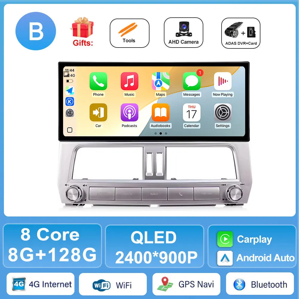 Toyota Land Cruiser Prado 150 2018-2022 Android Car Stereo with Carplay, GPS, WiFi | AUTOKITSHOP