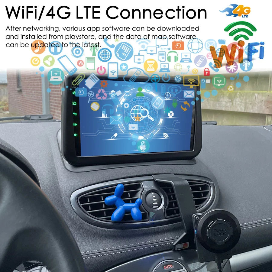 128GB ROM Android 14 Radio 2Din For Renault Clio 3 Clio3 2006 + Navigation GPS Touch Scree