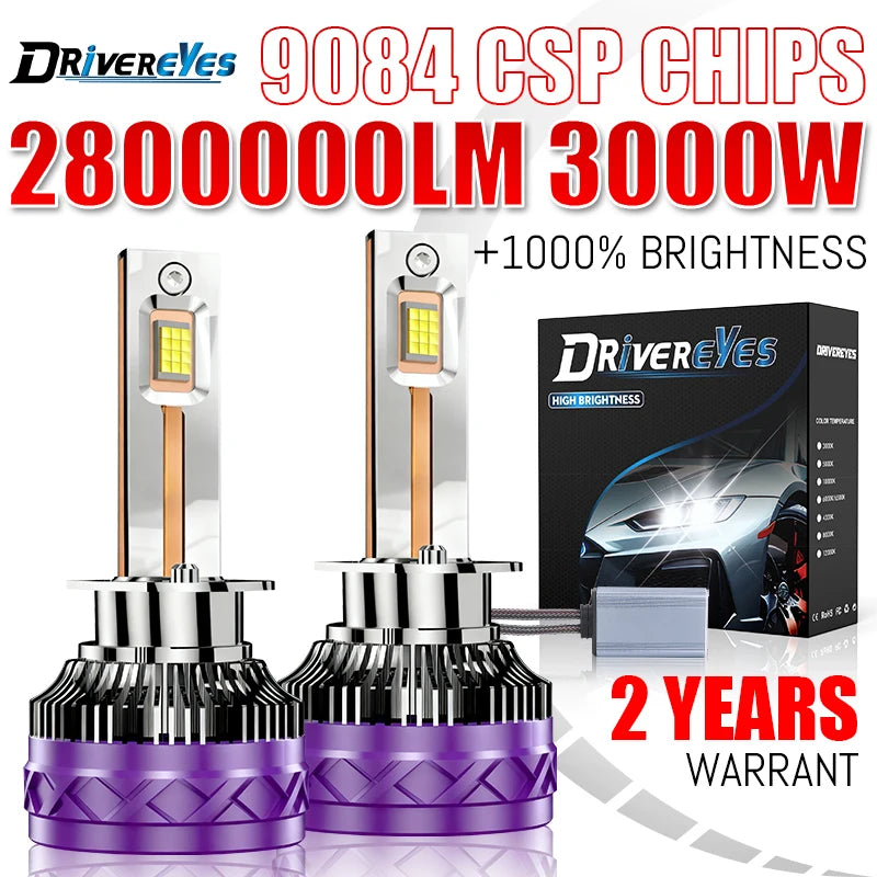 H4 H7 LED Headlight CANBUS NO ERROR H11 H1 H8 9012 HIR2 H9 9005 9006 HB3 HB4 9084 SCP Chip