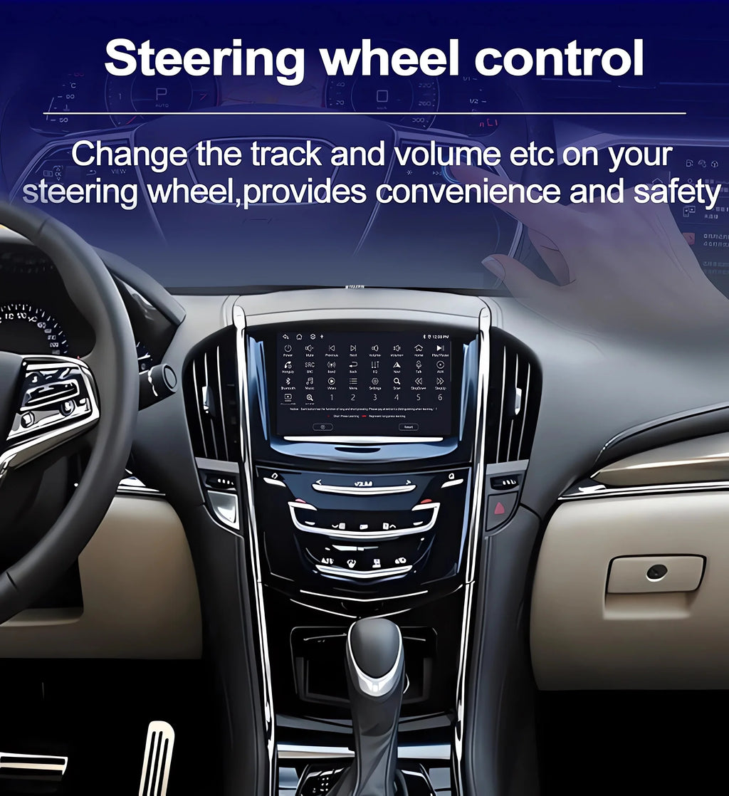 8“ Android 16 DSP Stereo For Cadillac ATS ATSL XTS SRX CTS 2013-2018 Bluetooth Wireless Ca