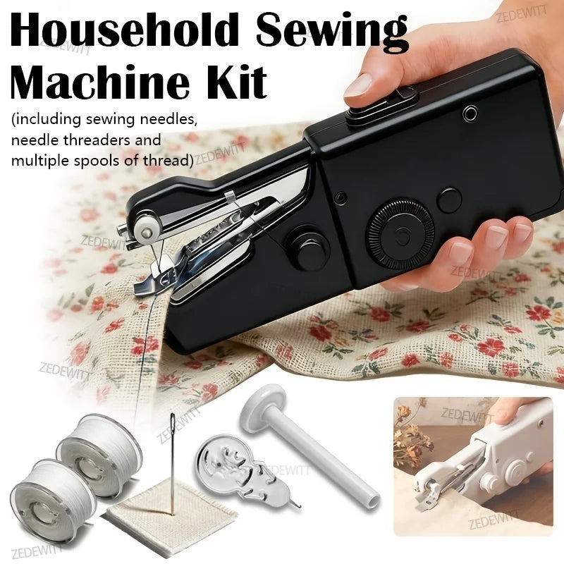 For Household DIY Craft Use Portable Mini Handheld Electric Sewing Machine Quick Stitch Clothing - Automotive LED Light