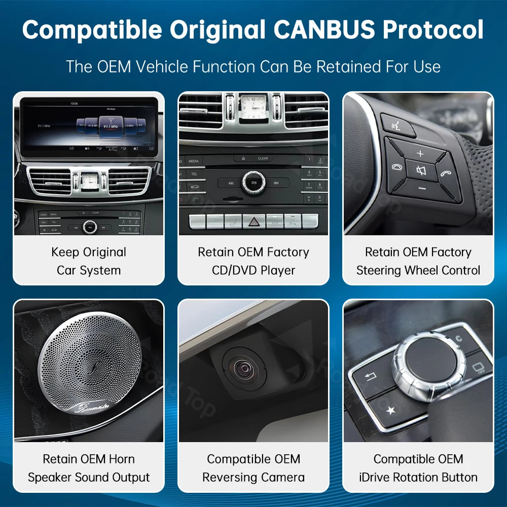 Wireless CarPlay Touch Screen Multimedia Display For Benz E Class W212 NTG4.0/4.5/5.0 With | AUTOKITSHOP