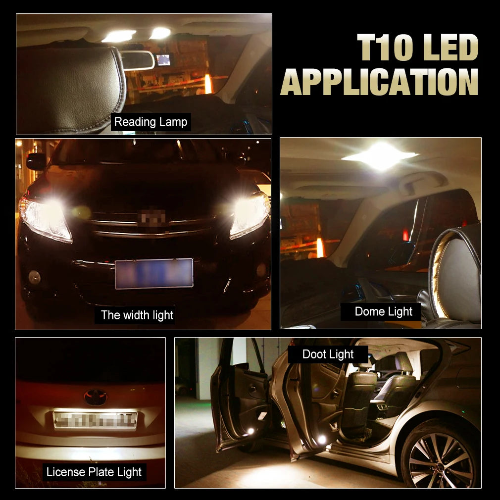 50-Piece LED Interior Light Kit for W5W T10 - Canbus Error-Free Interior Bulbs