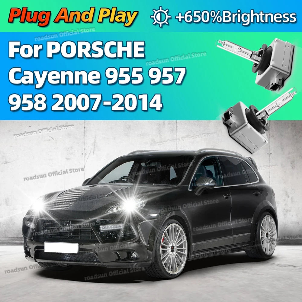 35W D1S Xenon HID Bulb Car Headlight Auto Lamp 6000K For PORSCHE Cayenne 955 957 958 2007