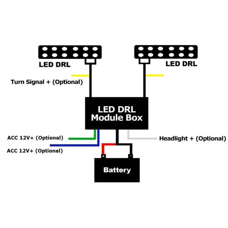 Rockeybright 1-2 LED Daytime Running DRL Fog Light Relay Harness Control On Off Dimmer Car