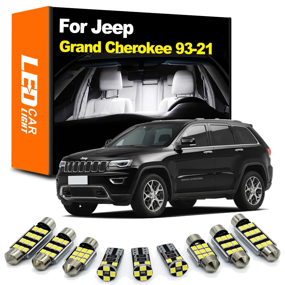 LED Interior Light Kit for Jeep Grand Cherokee ZJ WJ WK WK2 1993-2017 - Canbus Dome Map Door Trunk Bulbs | AUTOKITSHOP