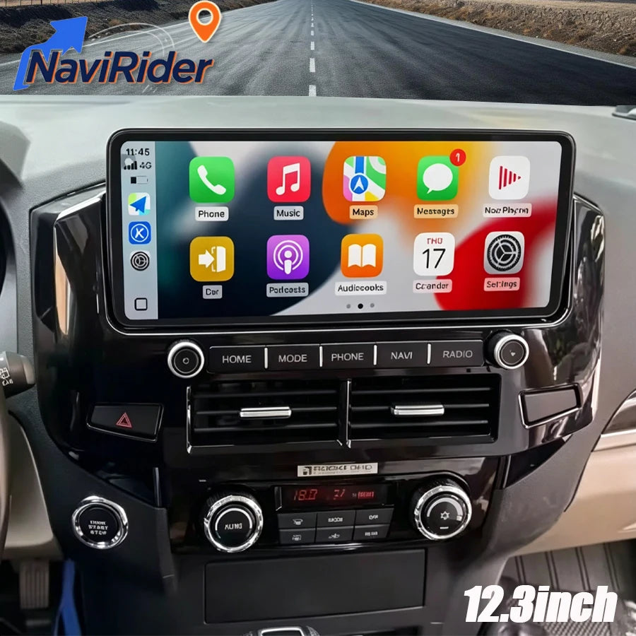 12.3" Android Screen For Mitsubishi Pajero 4 V80 V88 V90 V93 V97 V98 2007-2020 Stereo Audi