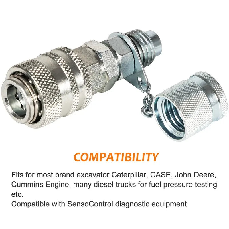 Hydraulic Pressure Test Coupling Kit 6000PSI 400BAR For Caterpillar Case John Deere Cummin