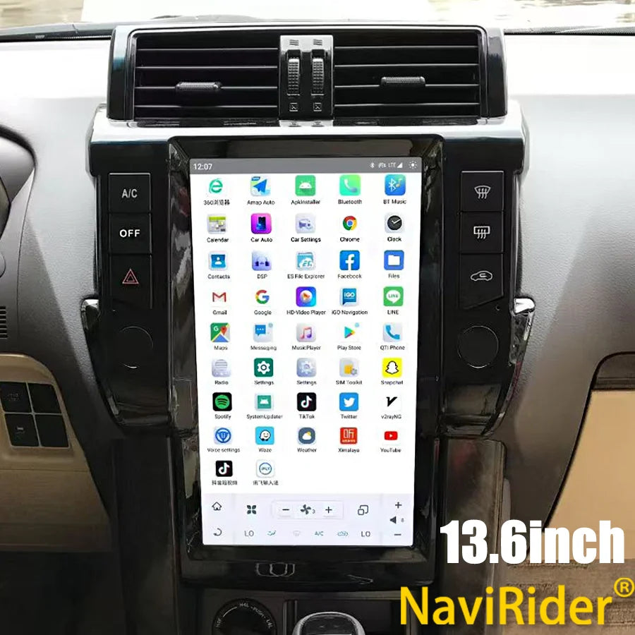13.6inch For Toyota Land Cruiser Prado 150 LC150 2010-2017 Vertical Screen Car Radio Andro | AUTOKITSHOP